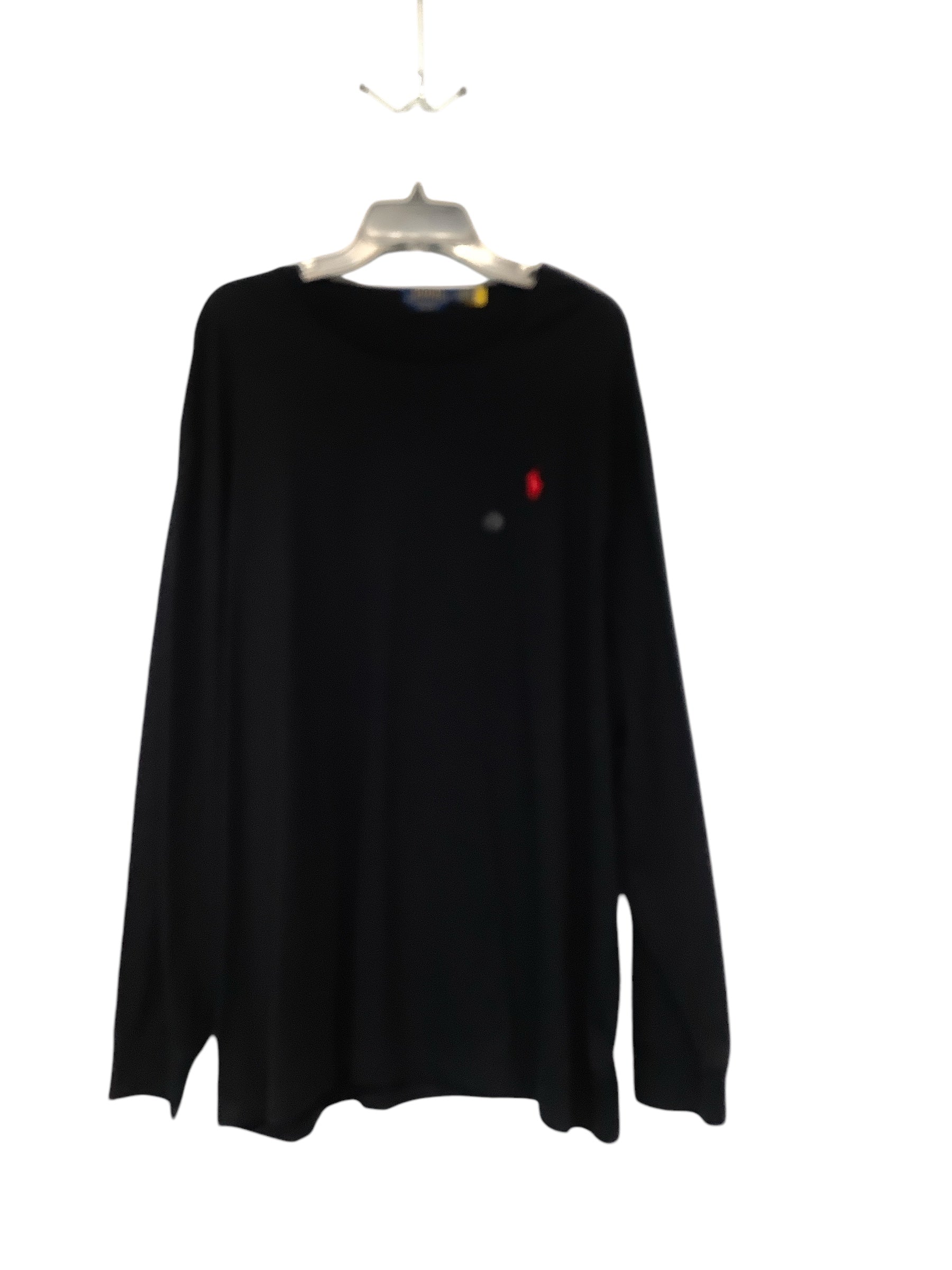 Polo Ralph Lauren Mens Classic Fit Long Sleeve T Shirt Shirt XXL Black Solid