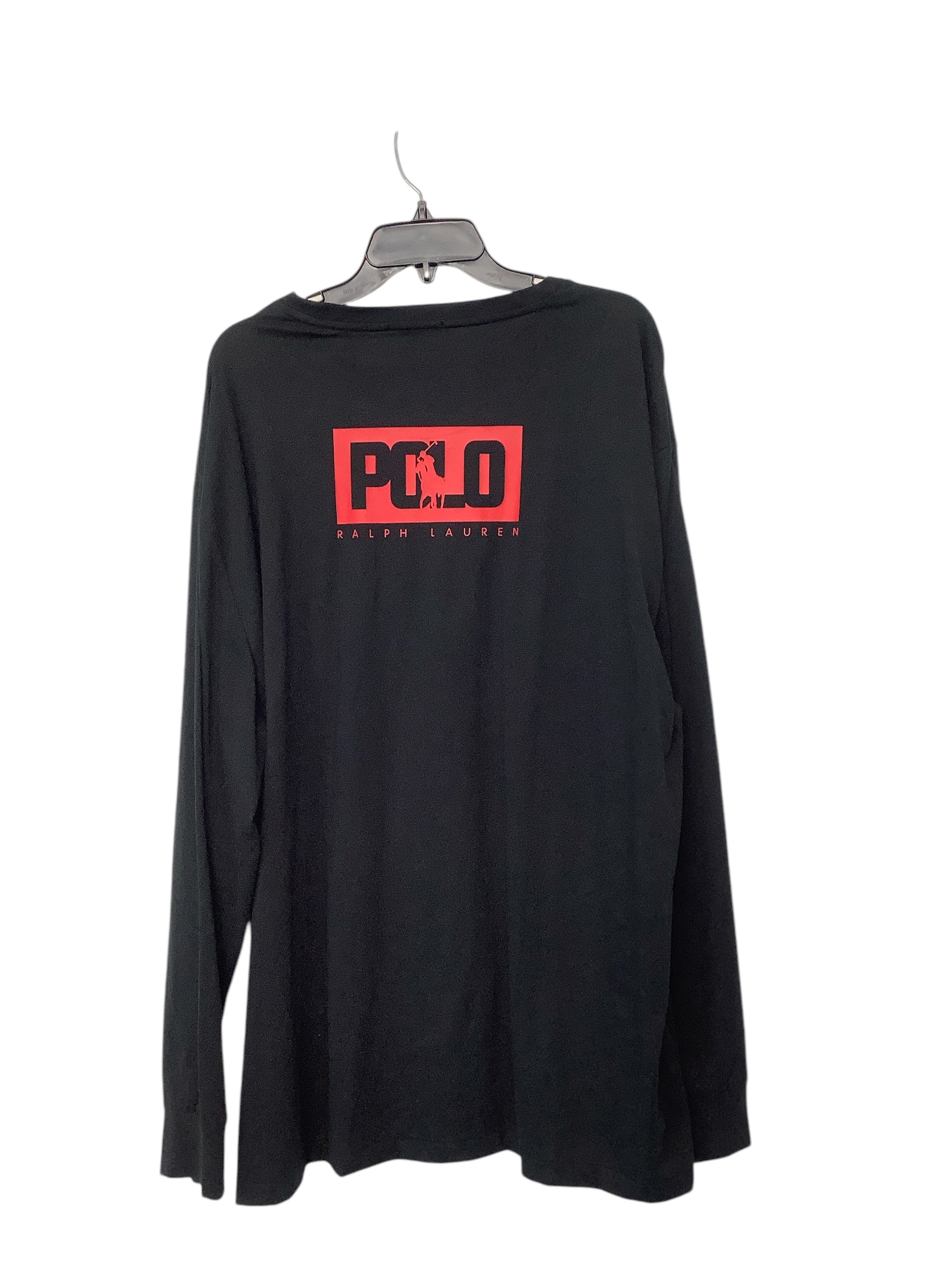 Polo Ralph Lauren Mens Classic Fit Long Sleeve T Shirt Shirt XXL Black Solid