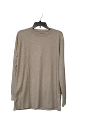Galaxy By Harvic Mens Regular Fit Long Sleeve Crewneck Shirt Large Brown Solid