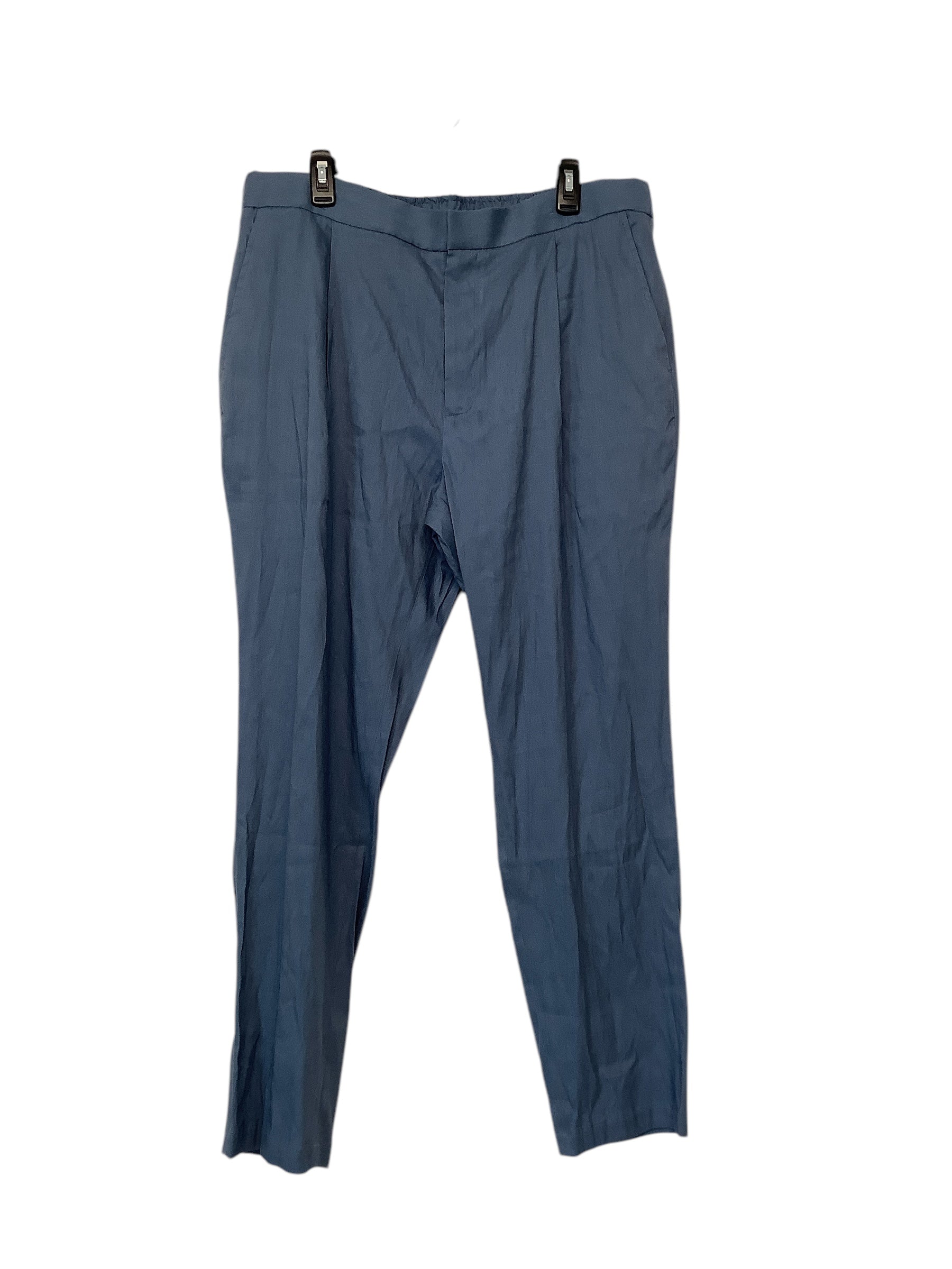 Alfani Mens Regular Fit Pants Linen Bend 38 x 30 Blue Solid