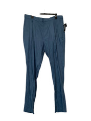 Alfani Mens Regular Fit Linen Blend Pants  36 x 32 Blue Solid
