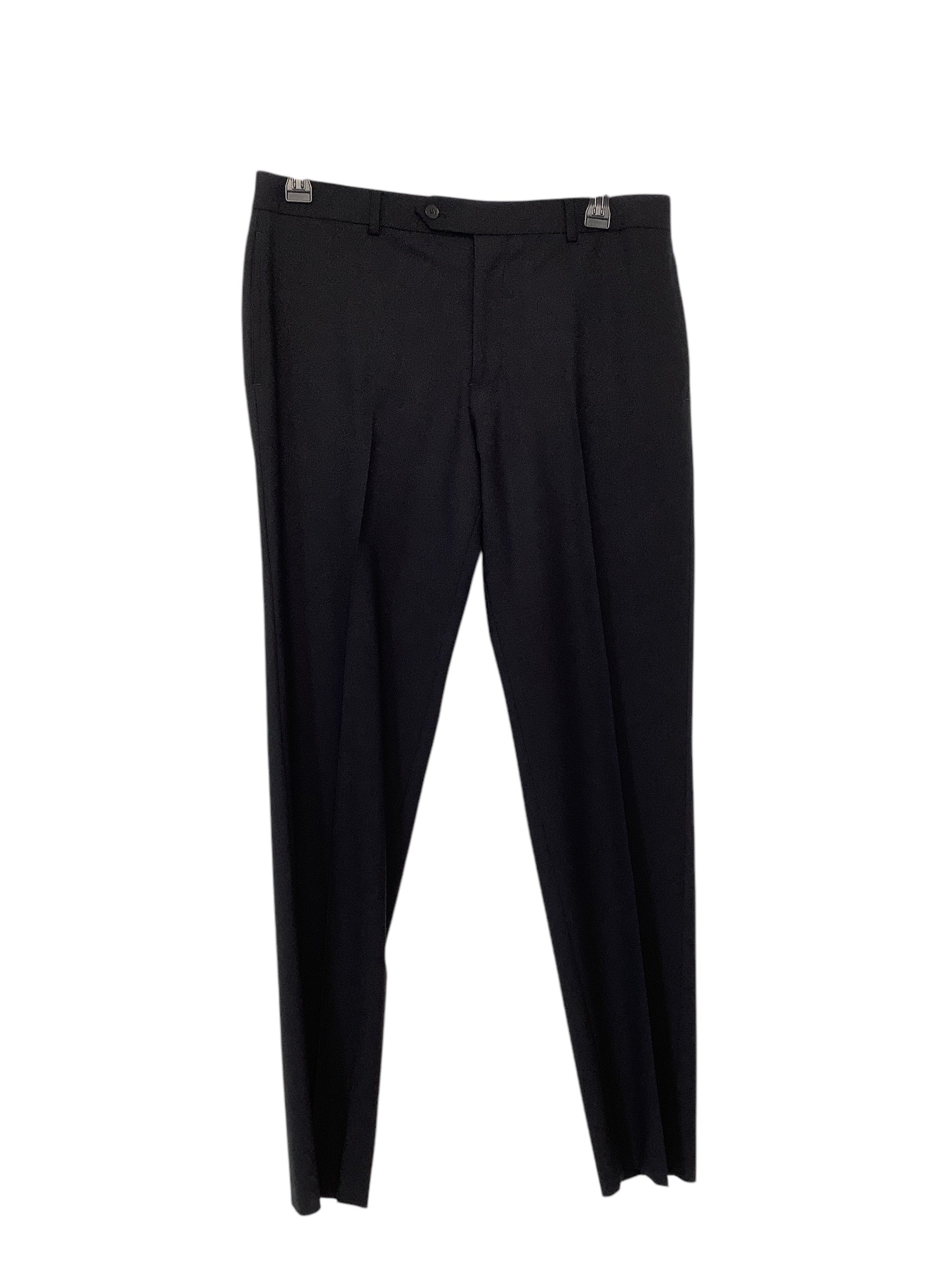 B by Brooks Brothers Mens Regular Fit Dress Suit Pants 34 x 32 Black Solid
