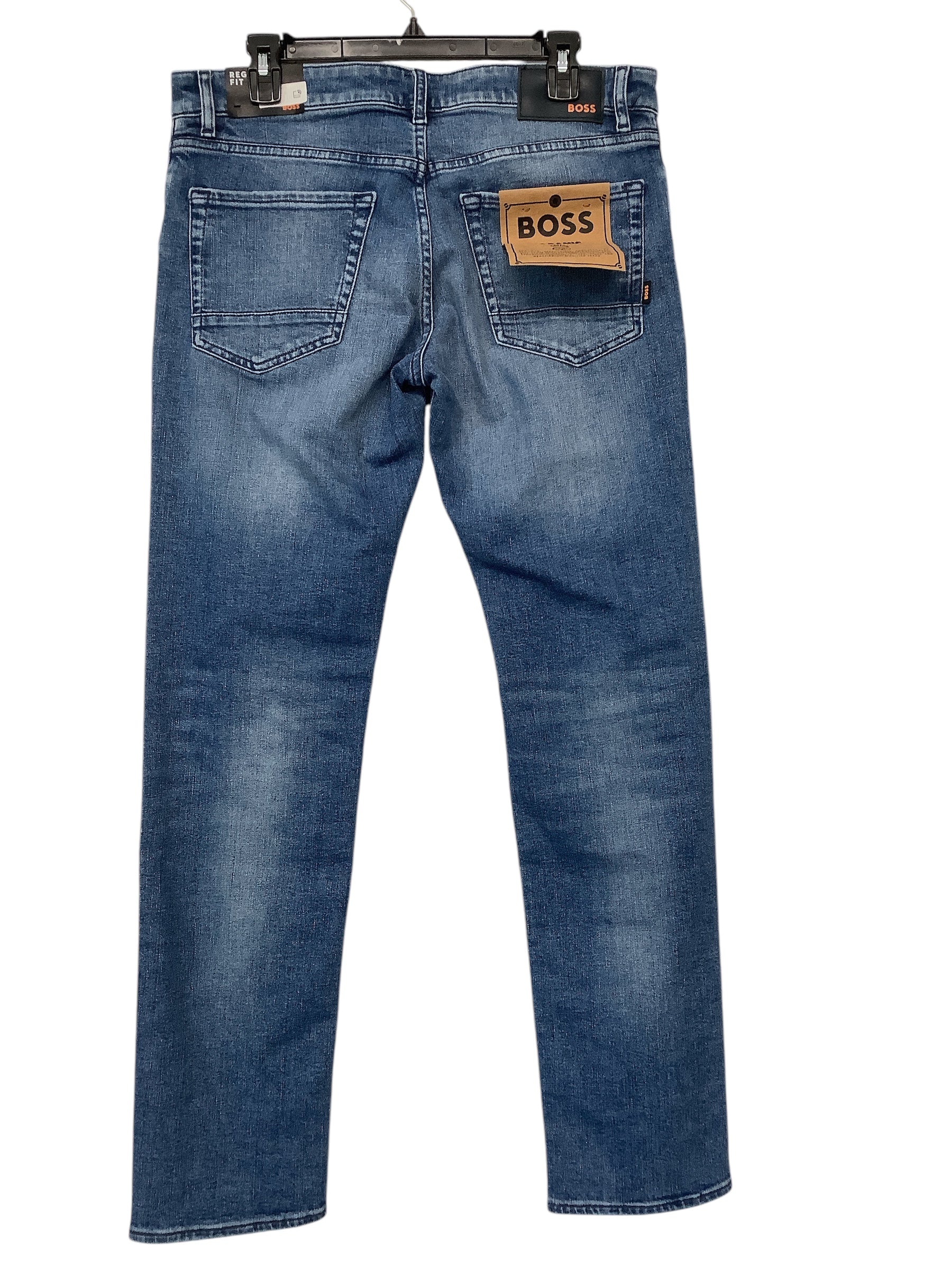 Hugo Boss Mens Regular Fit Maine Jeans 32 x 32 Blue Solid