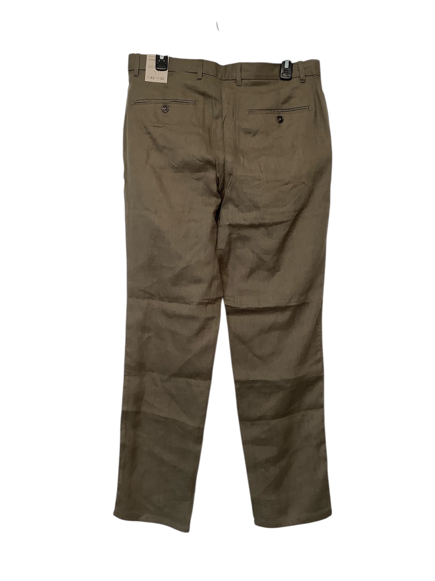 MNG Mens Slim Fit Dress  Pants 32 x 29 Brown Solid