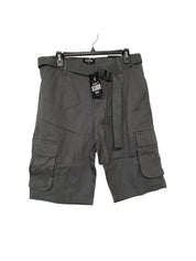 Rugged Trail Mens Regular Fit 10" Cargo Shorts 34 Grey Solid