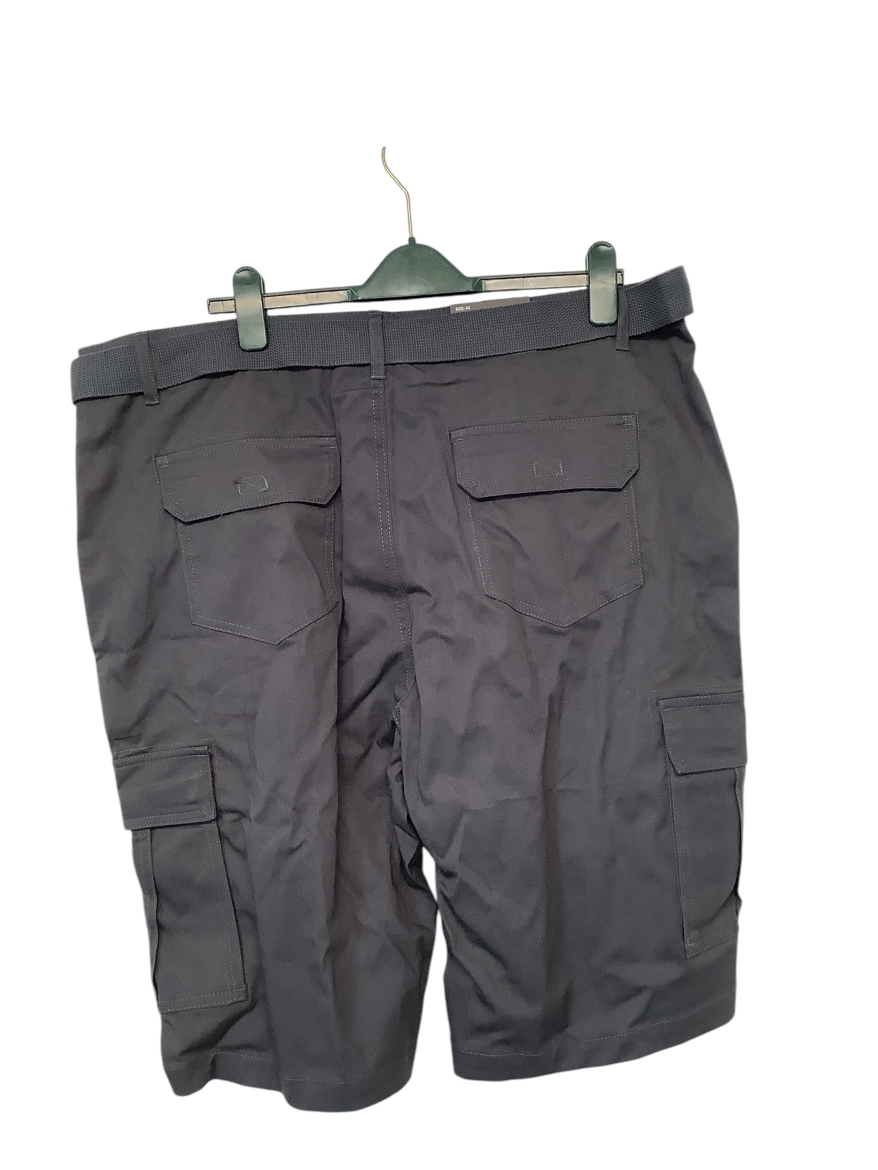 Blu Rock New York Mens Regular Fit 10" Cargo Shorts 42 Grey Solid