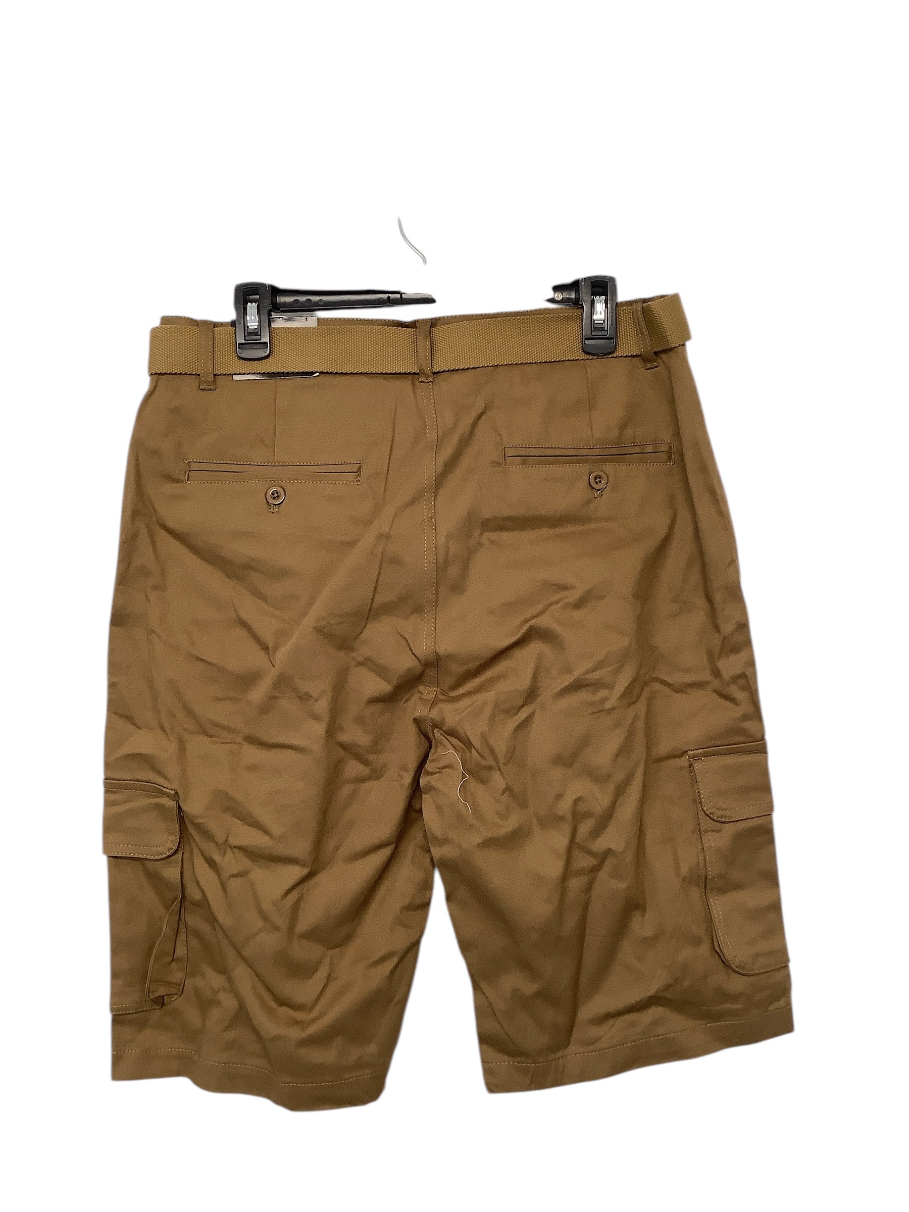 Blu Rock New York Mens Regular fit Cargo Shorts 36 Brown Solid