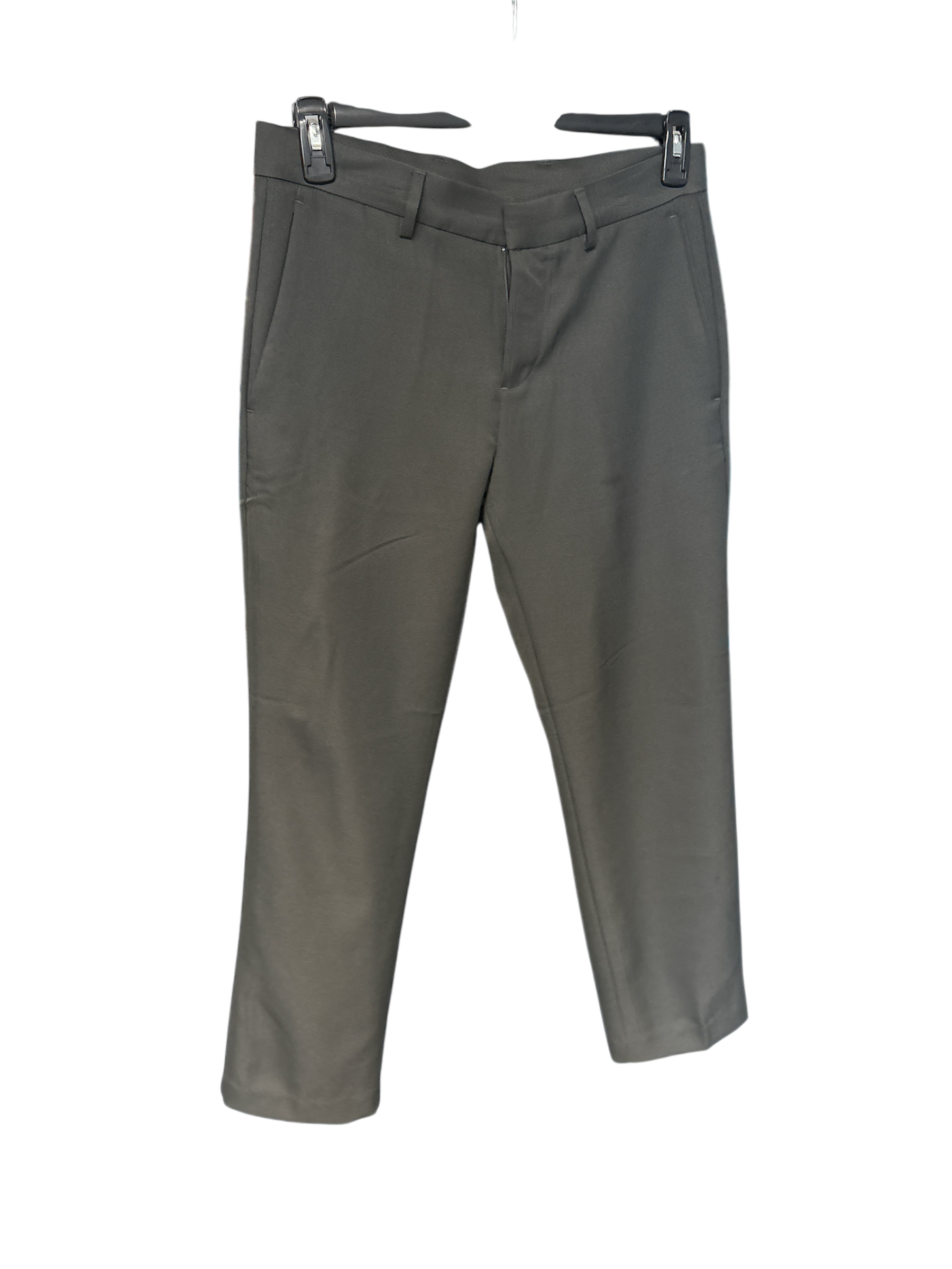 Perry Ellis Mens Modern fit Dress Pants 29 / 30 Charcoal Grey Solid Stretch