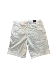Galaxy By Harvic Mens Slim Fit Chino Shorts 34 White Solid Stretch