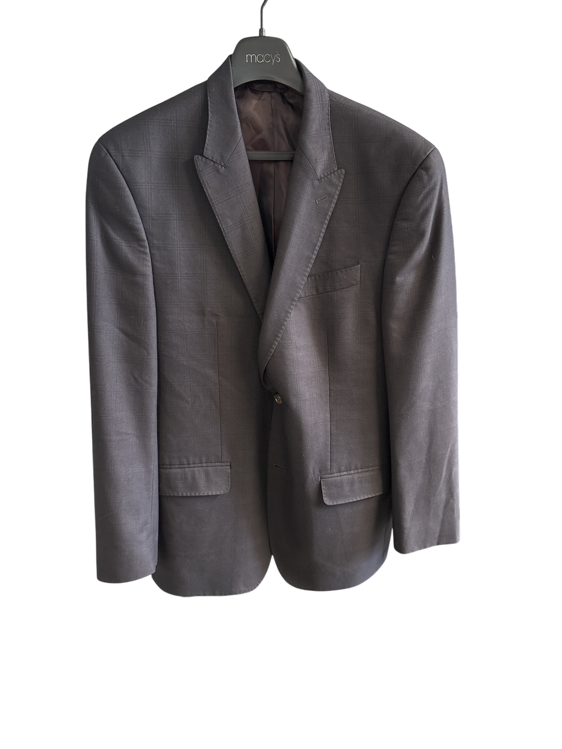 Sean John Mens Classic fit Sport Coat Blazer 40 R Black Plaid