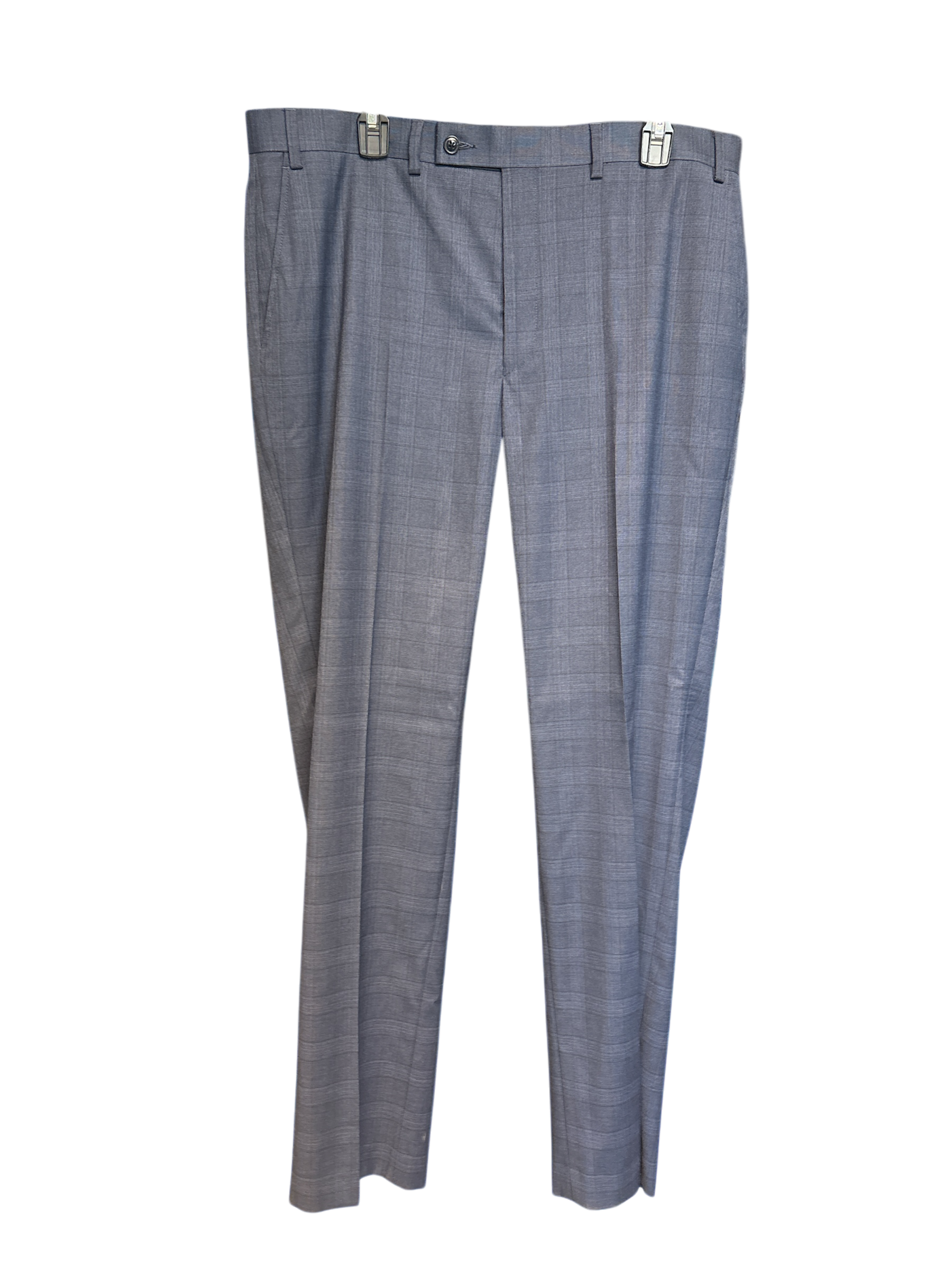 Perry Ellis Portfolio Mens Modern fit Dress Pants 38 / 32 Blue Plaid