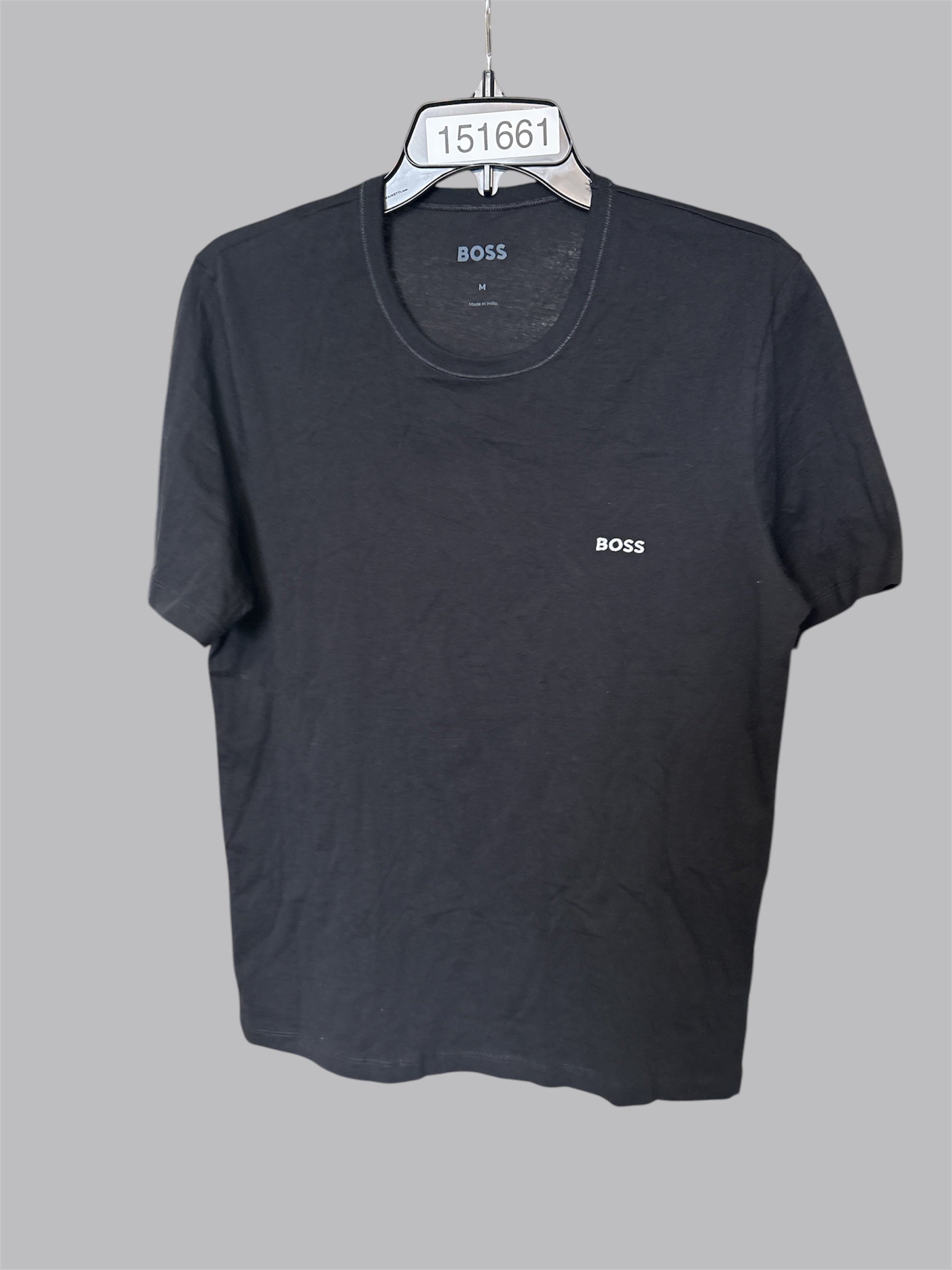 Hugo Boss Mens Regular fit Short Sleeve T-Shirt Shirt Medium Crew Neck Black
