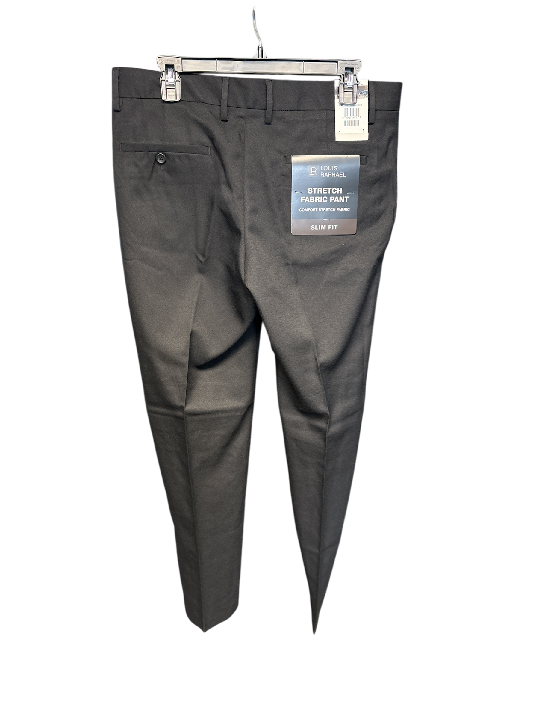 Louis Raphael Mens Slim fit Dress Pants 38 / 30 Black Solid