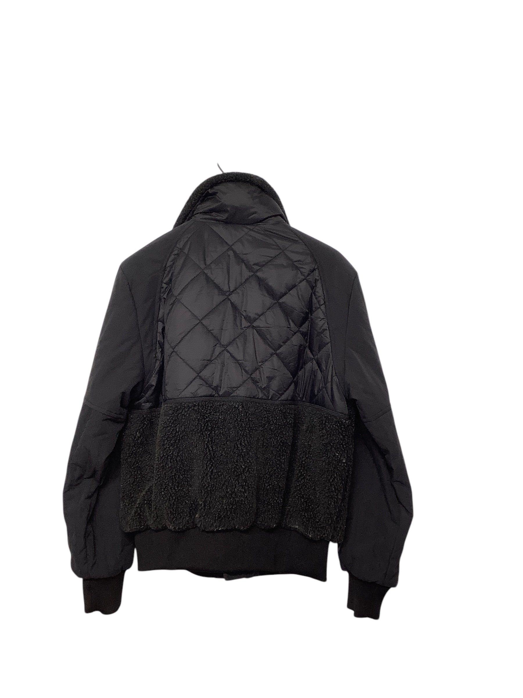 Bass Outdoor Mens Mixed Media Jacket Coat Small Black Solid