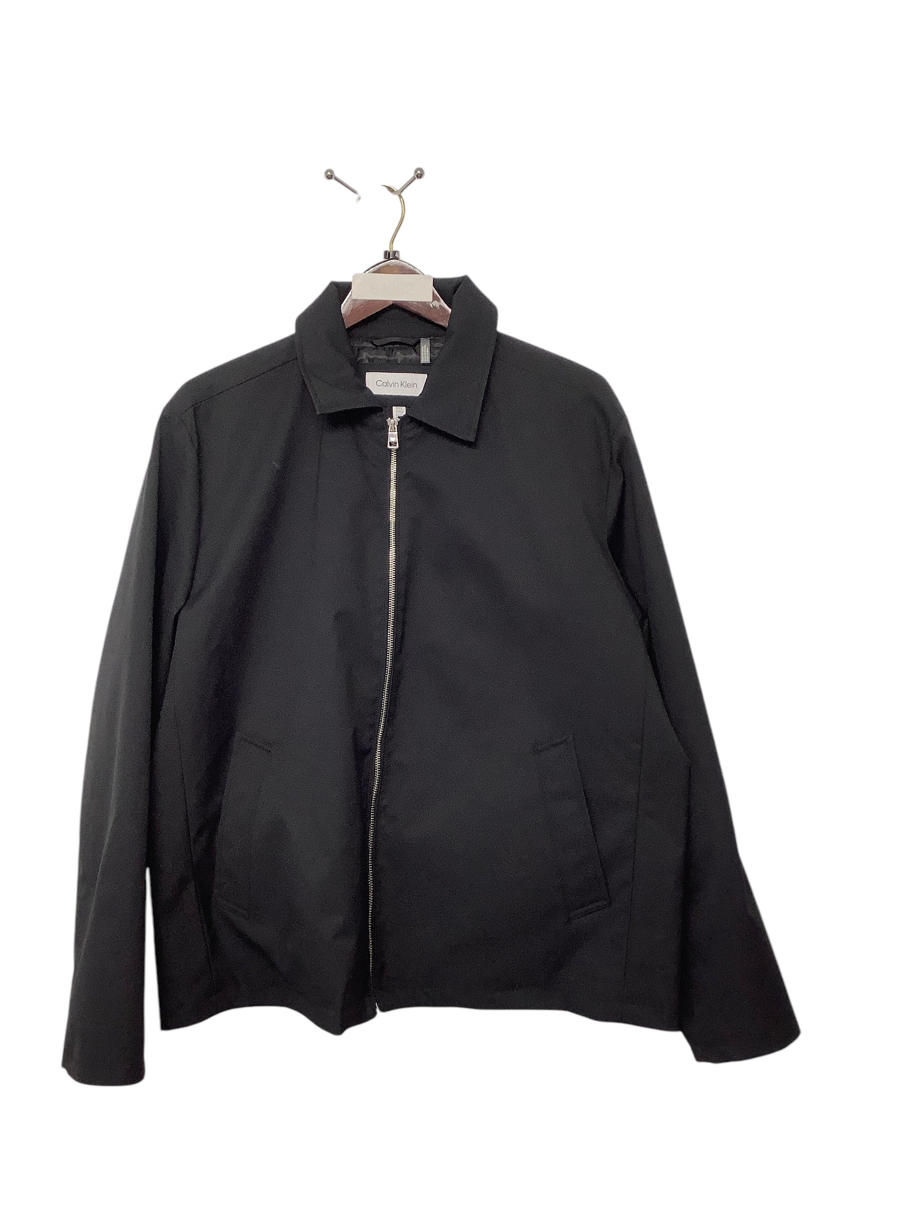 Calvin Klein Mens Full Zip Jacket XXL Black Solid