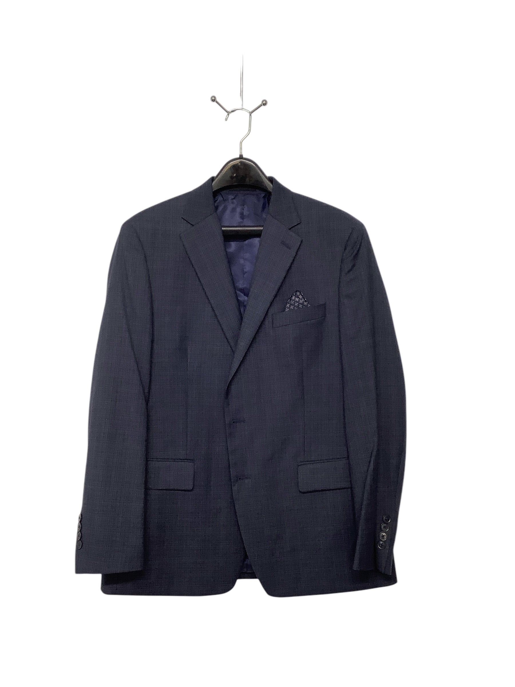 Tallia Mens Regular Fit Suit 42 R 34 x 32 Blue Plaid