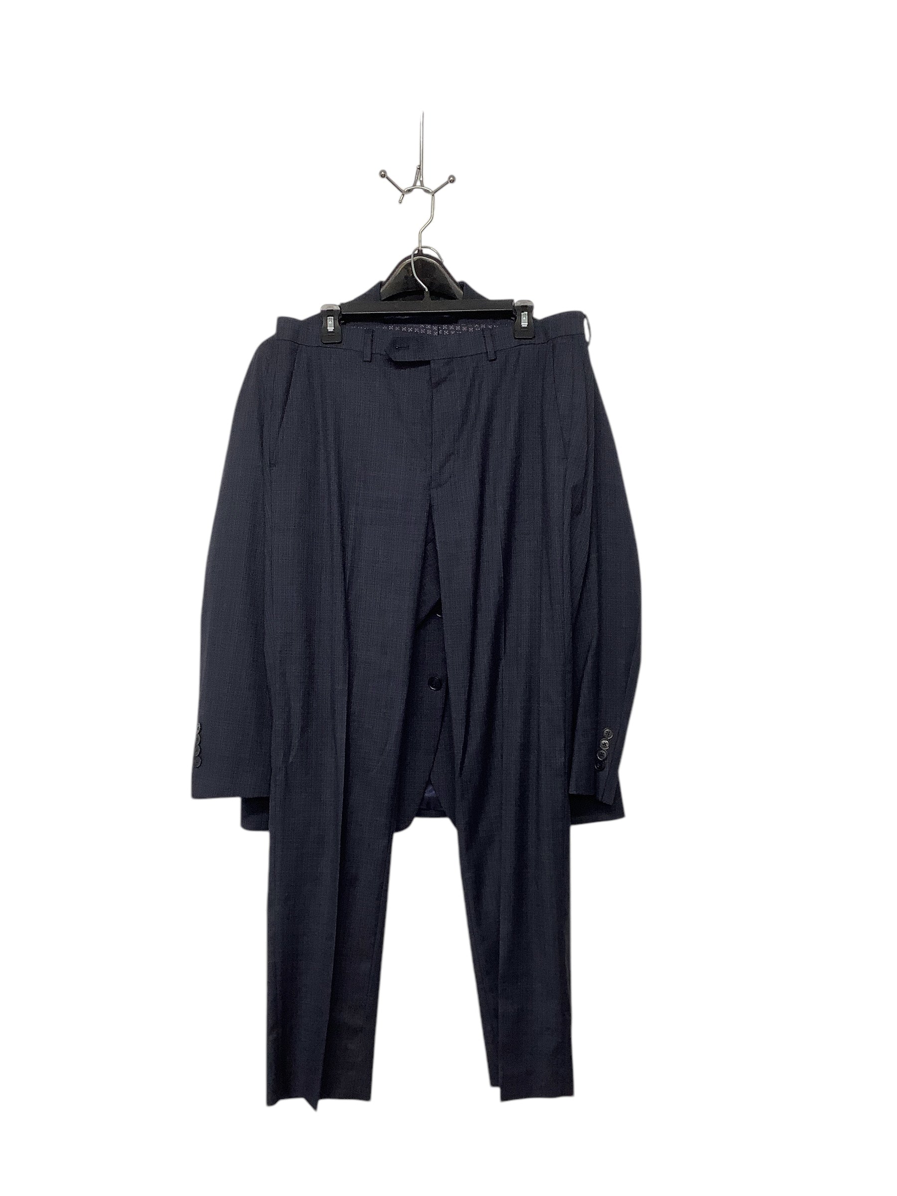 Tallia Mens Regular Fit Suit 42 R 34 x 32 Blue Plaid