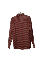 Levis Mens Regular Fit Long Sleeve Button Up Shirt Large Brown Plaid