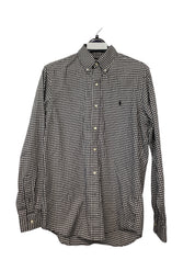 Polo Ralph Lauren Men Classic Fit Long Sleeve Button Up Shirt Medium Black Check