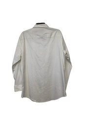 Alfani Mens Slim Fit Long Sleeve Button Up Shirt Large 16 16.5 White Solid