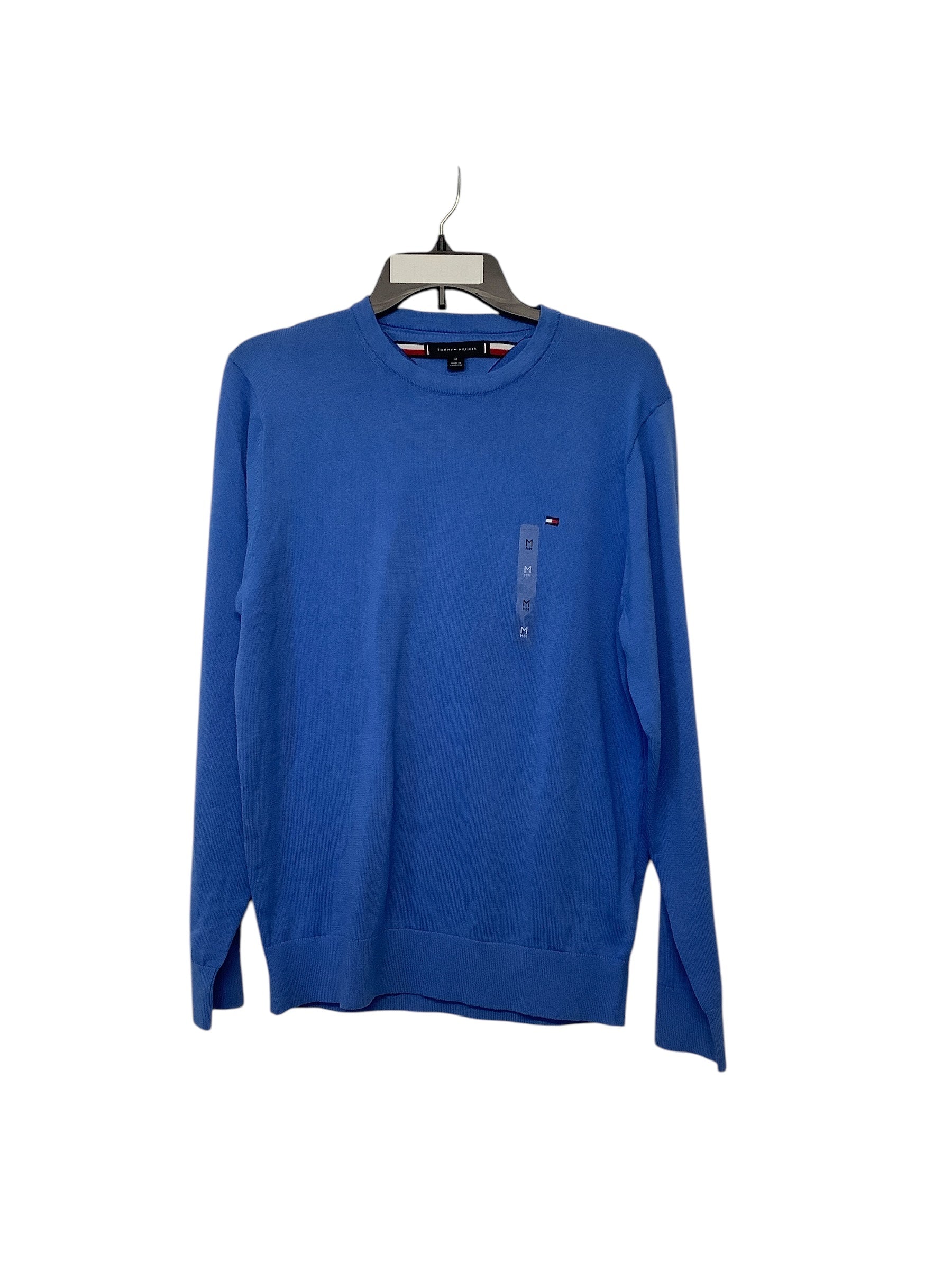 Tommy Hilfiger Mens Regular Fit Crew Neck Crewneck Sweater Medium Blue Solid