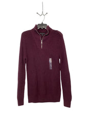 INC International Concepts Mens Regular Fit Quarter Zip Sweater Small Red Solid