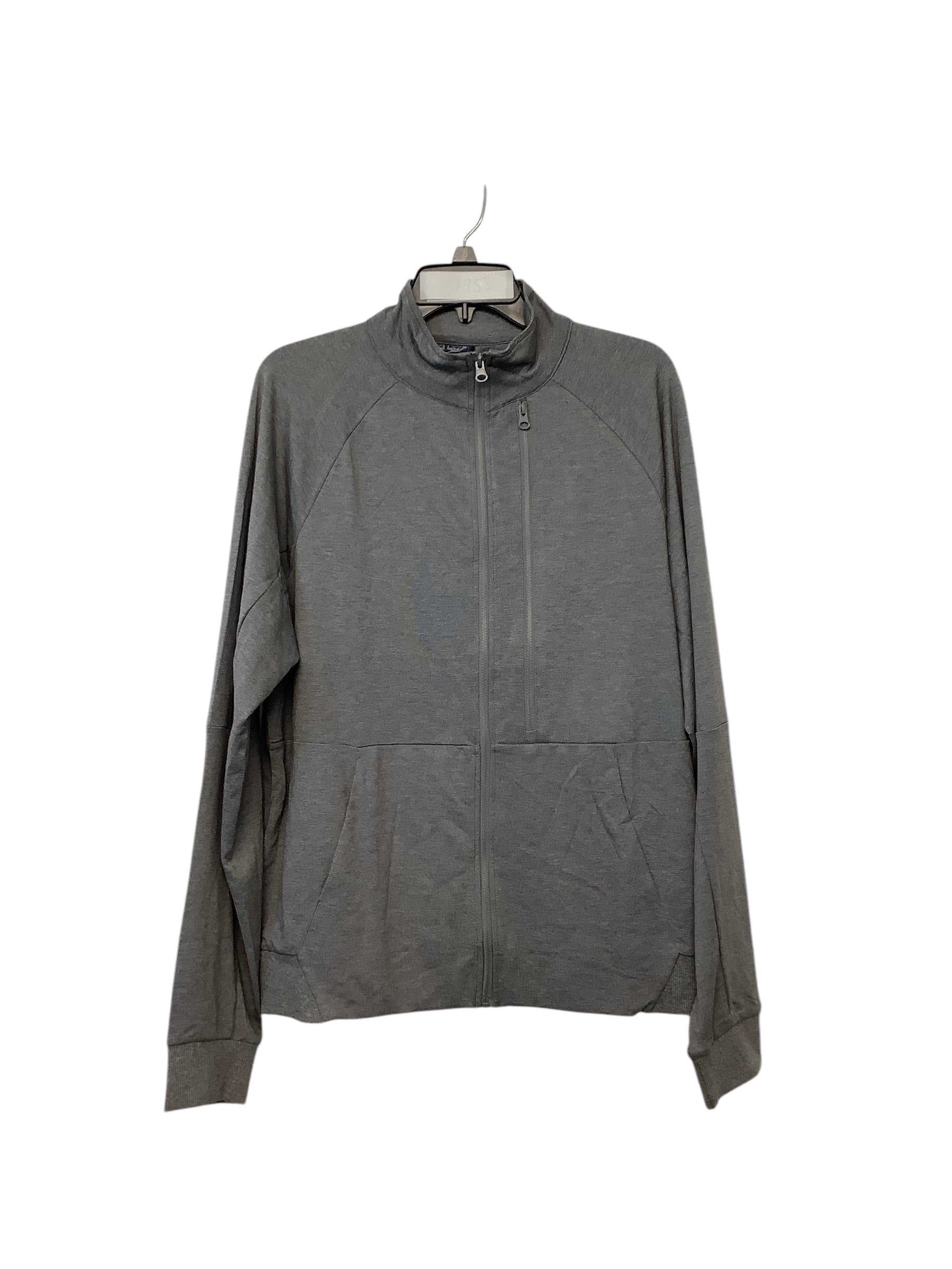 Blue Ice Mens Regular Fit Full Zip Sweatshirt Large Grey Solid