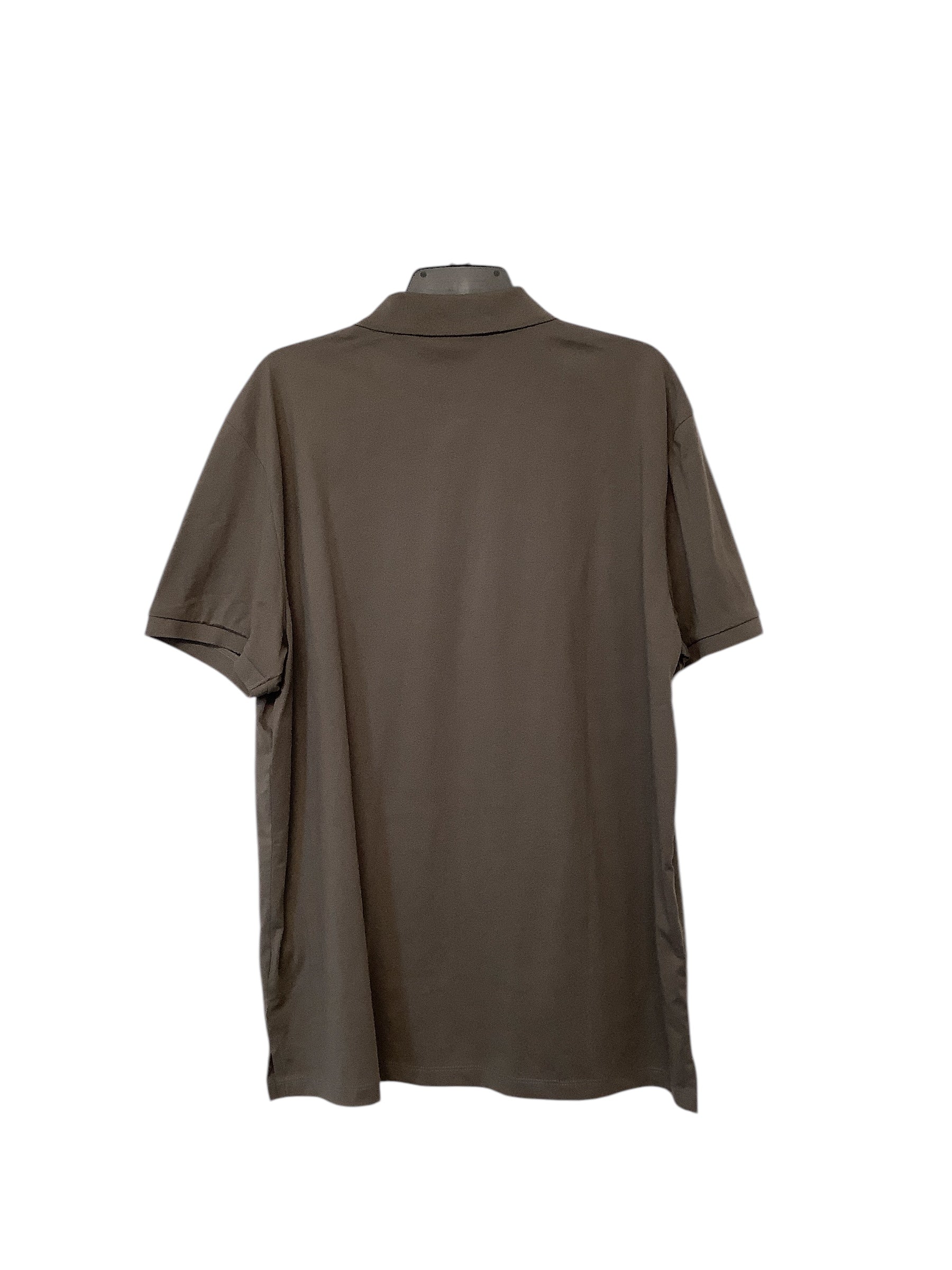 Calvin Klein Mens Regular Fit Short Sleeve Polo Shirt XL Brown Solid