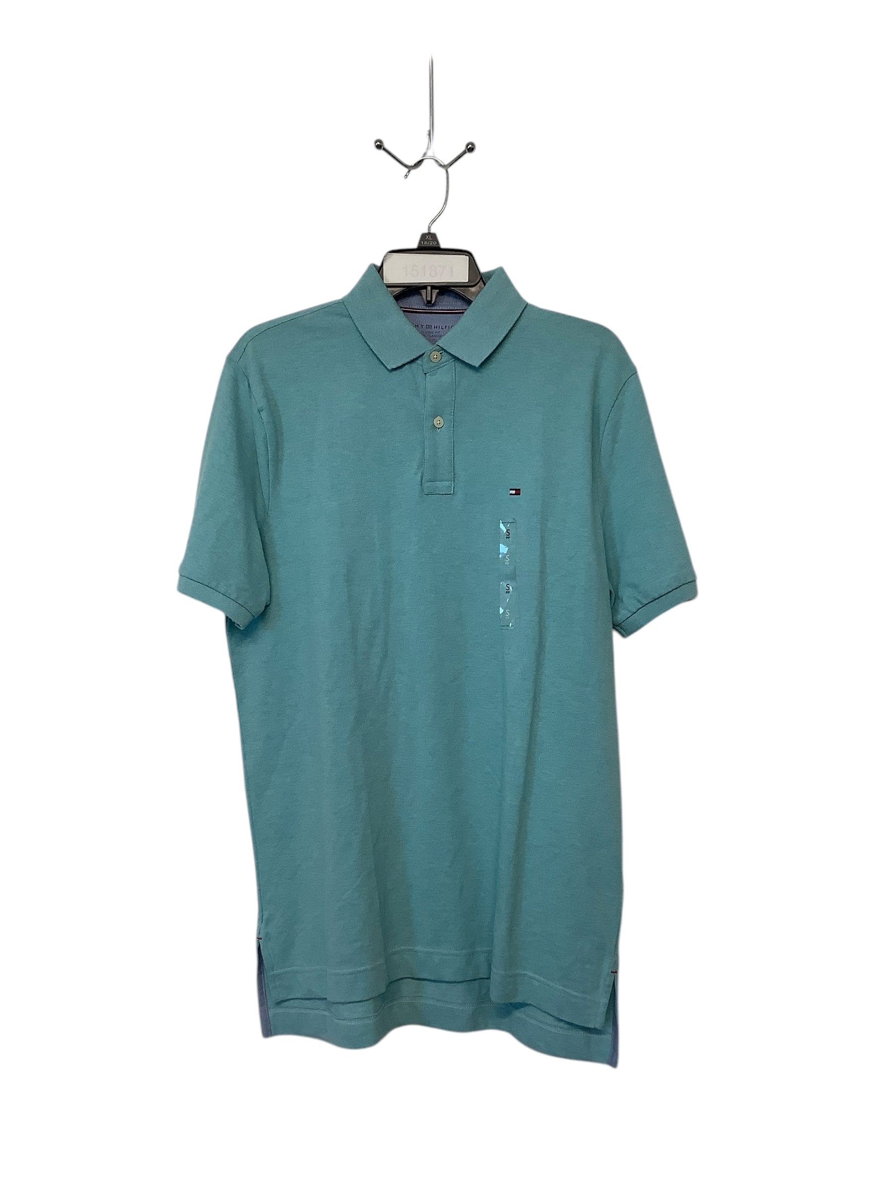 Tommy Hilfiger Mens Regular Fit Short Sleeve Polo Shirt Small Blue Solid