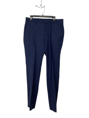 Hugo Boss Mens Slim fit Dress Pants 46 / 32 Navy Blue Solid