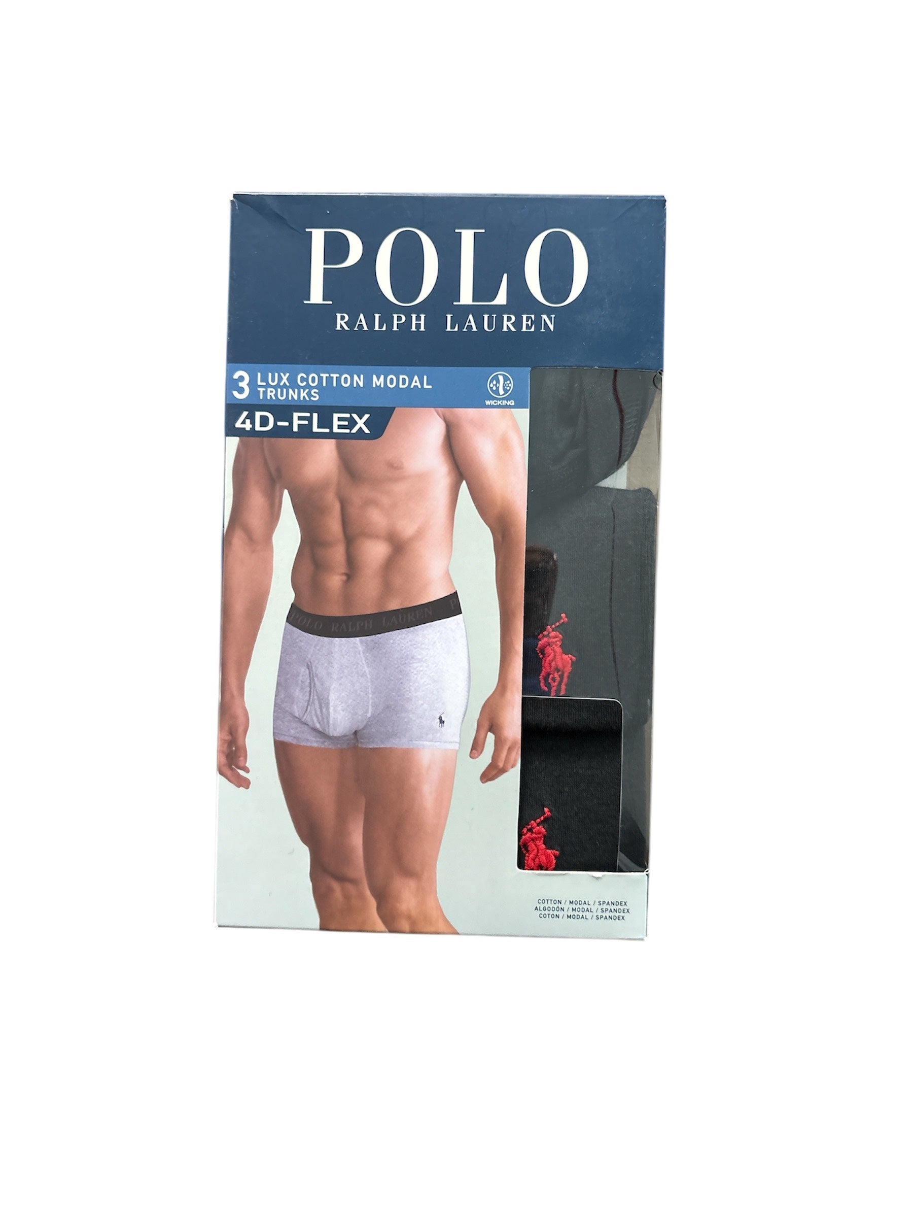Polo Ralph Lauren Mens  fit Trunks Underwear Small BLACK Solid Pack of 3
