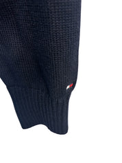 Tommy Hilfiger Men's Chunky Zip Through Sweater Blue Medium