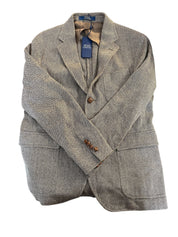 Polo Ralph Lauren Soft Herringbone Sport Coat Blazer 42R Brown / Tan Wool