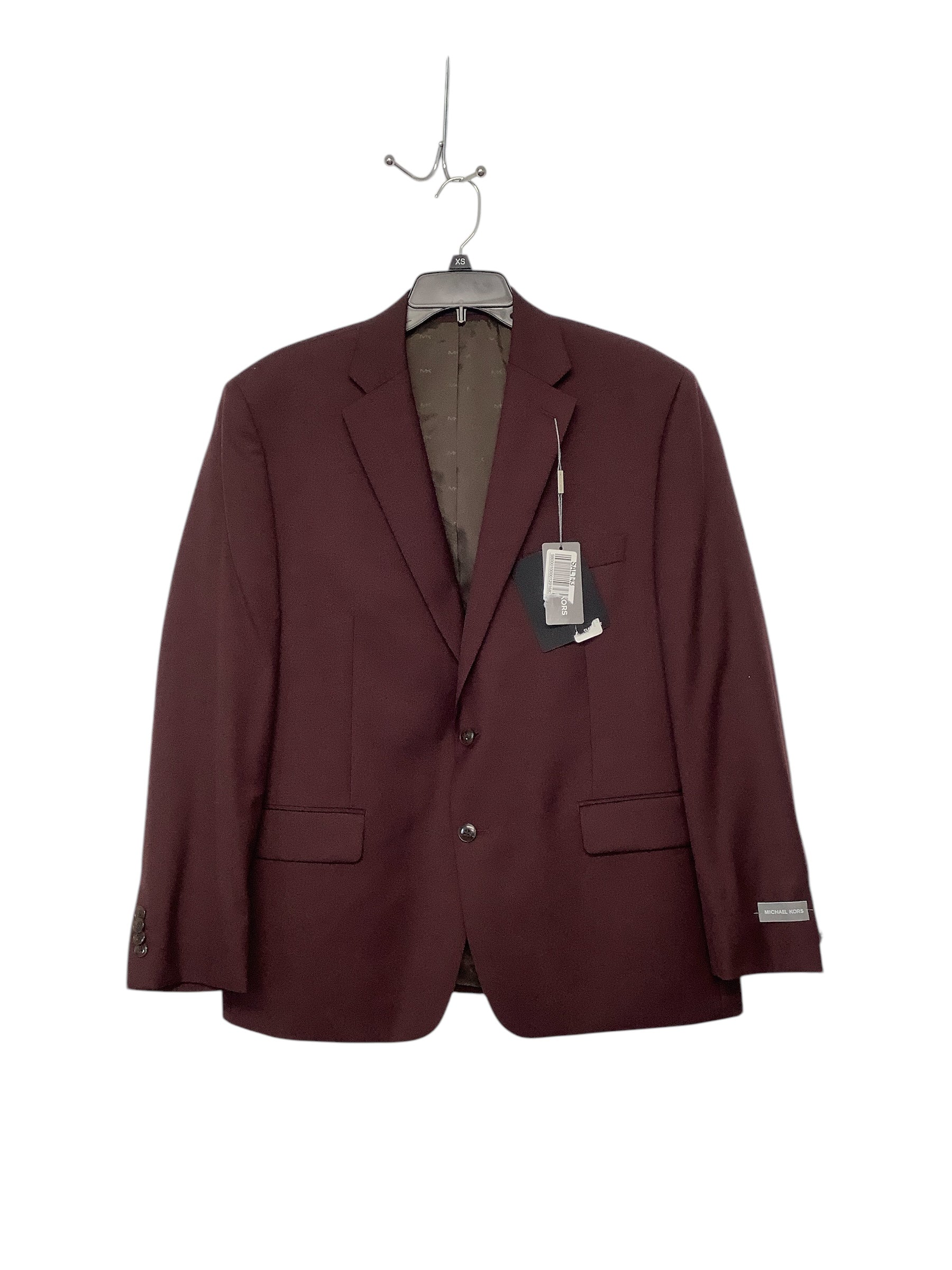 Michael Kors Mens Classic Fit Suit Jacket 44S Red Solid