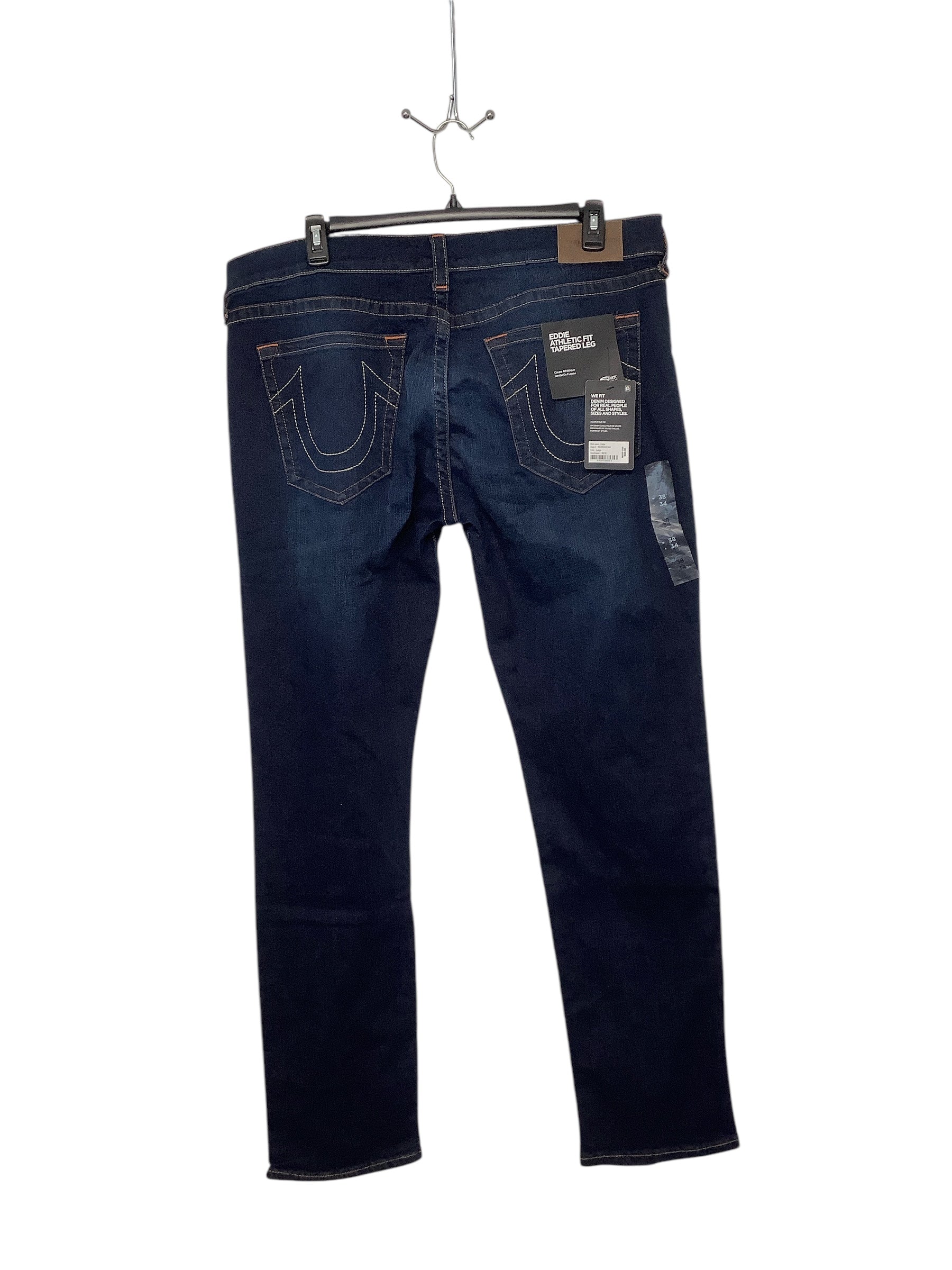 Silver Jeans Co. Men's Eddie Athletic Fit Tapered Leg Jeans Blue 38 x 34