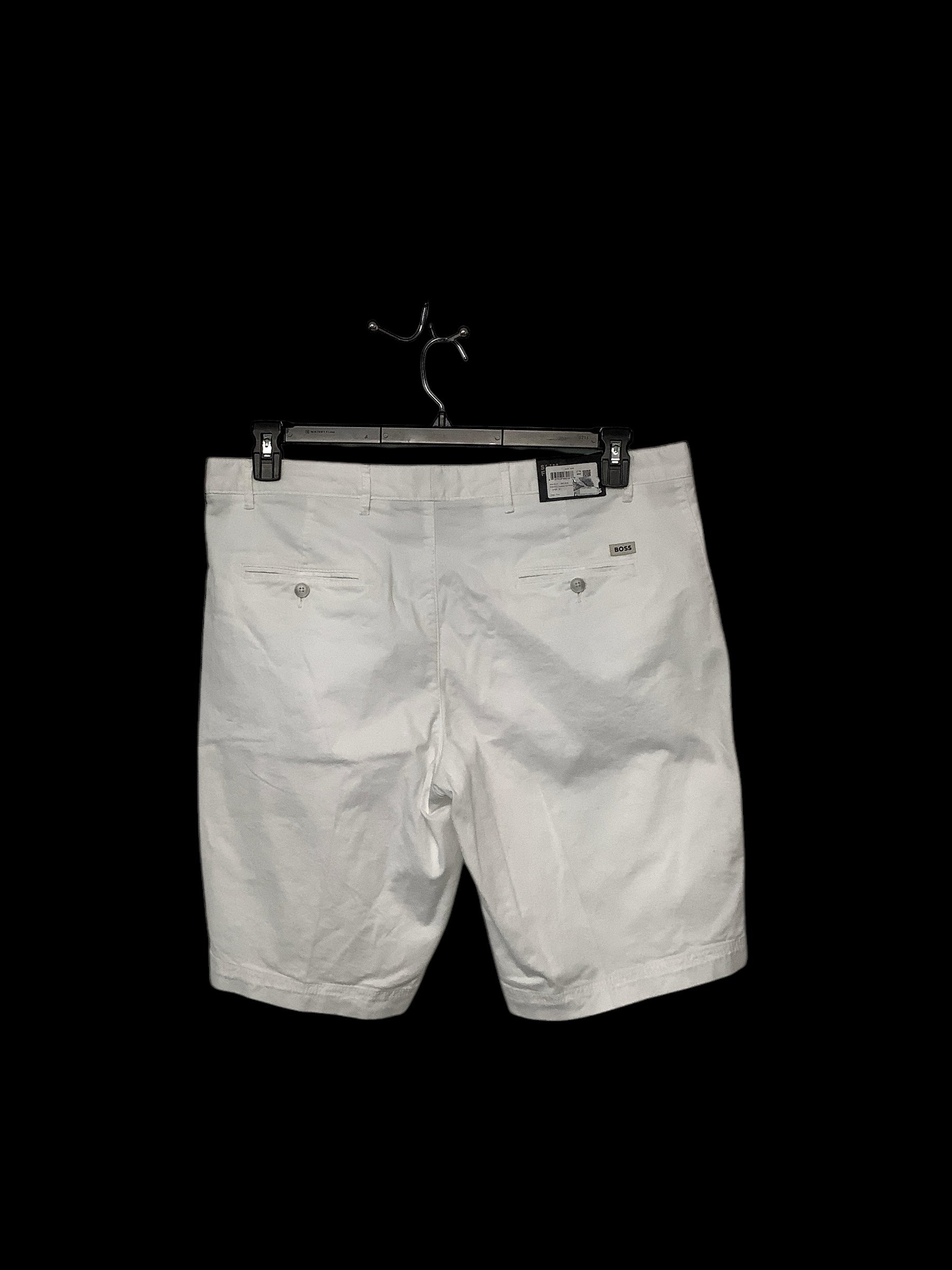 Hugo Boss Mens Slim Fit Chinos Shorts White Solid 40