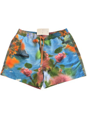 Paul Smith Men Regular fit Swim Trunks Swimwear Medium Blue Floral Quick Dry