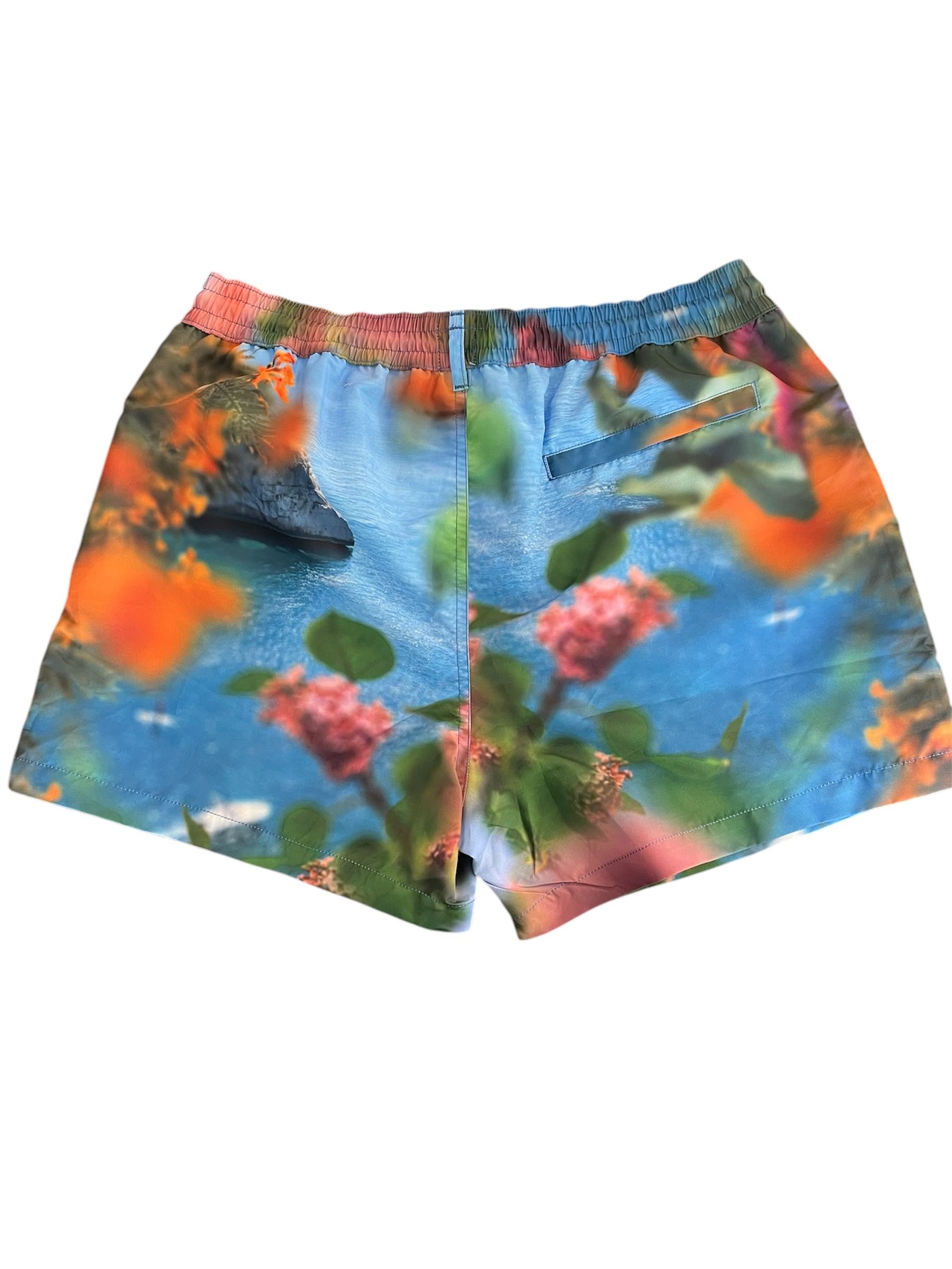 Paul Smith Men Regular fit Swim Trunks Swimwear XL Blue Floral Quick Dry