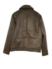 Club Room Men's Faux Suede Jacket Small Dark Grey