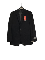 Perry Ellis Men's Modern-Fit Solid Black 2 Piece Suit 40L / 31 x 32