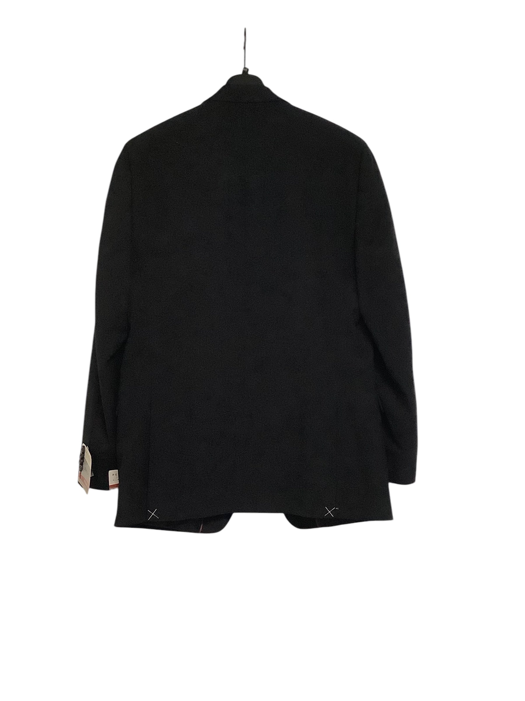 Perry Ellis Men's Modern-Fit Solid Black 2 Piece Suit 40L / 31 x 32