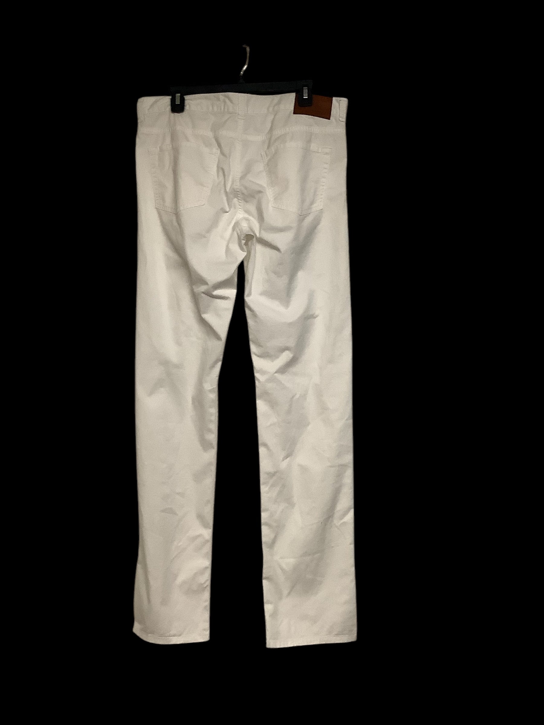Canali Mens Garment Dyed Regular Fit 5 Pocket Pants EU 52 US 34 White