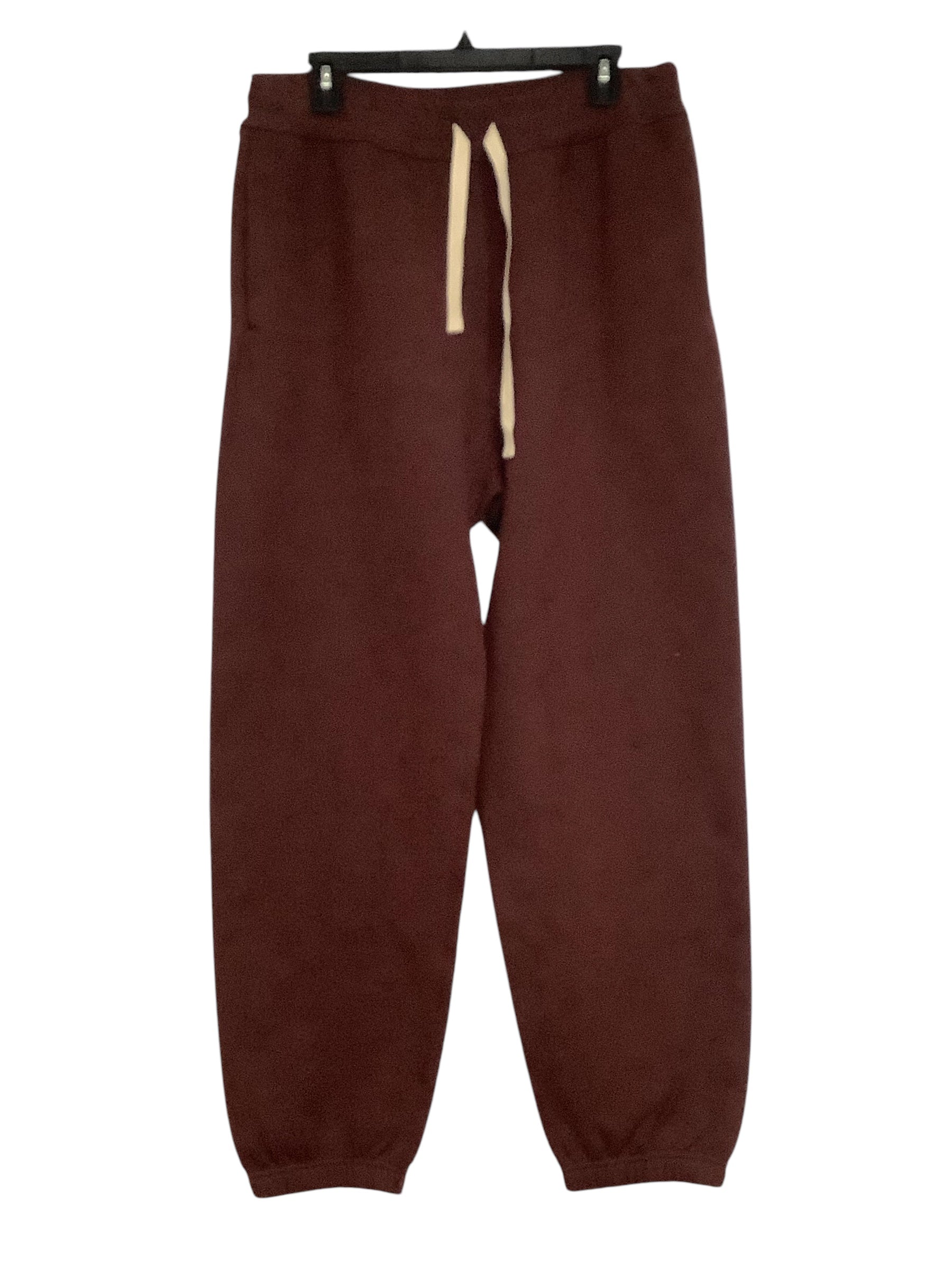 Jil Sander Mens drawstring cotton track sweat pants Large Dark Red