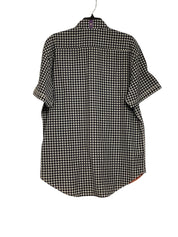 Robert Graham Mens Modern Fit Short Sleeve Button Shirt XXL 2XL Blue Checkered
