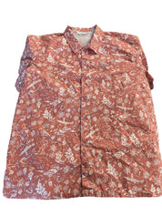 Columbia Mens Regular fit Short Sleeve Button-Up Shirt XL Red