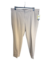 Perry Ellis Portfolio Mens Modern fit Dress Pants 44 / 32 Beige Solid Stretch