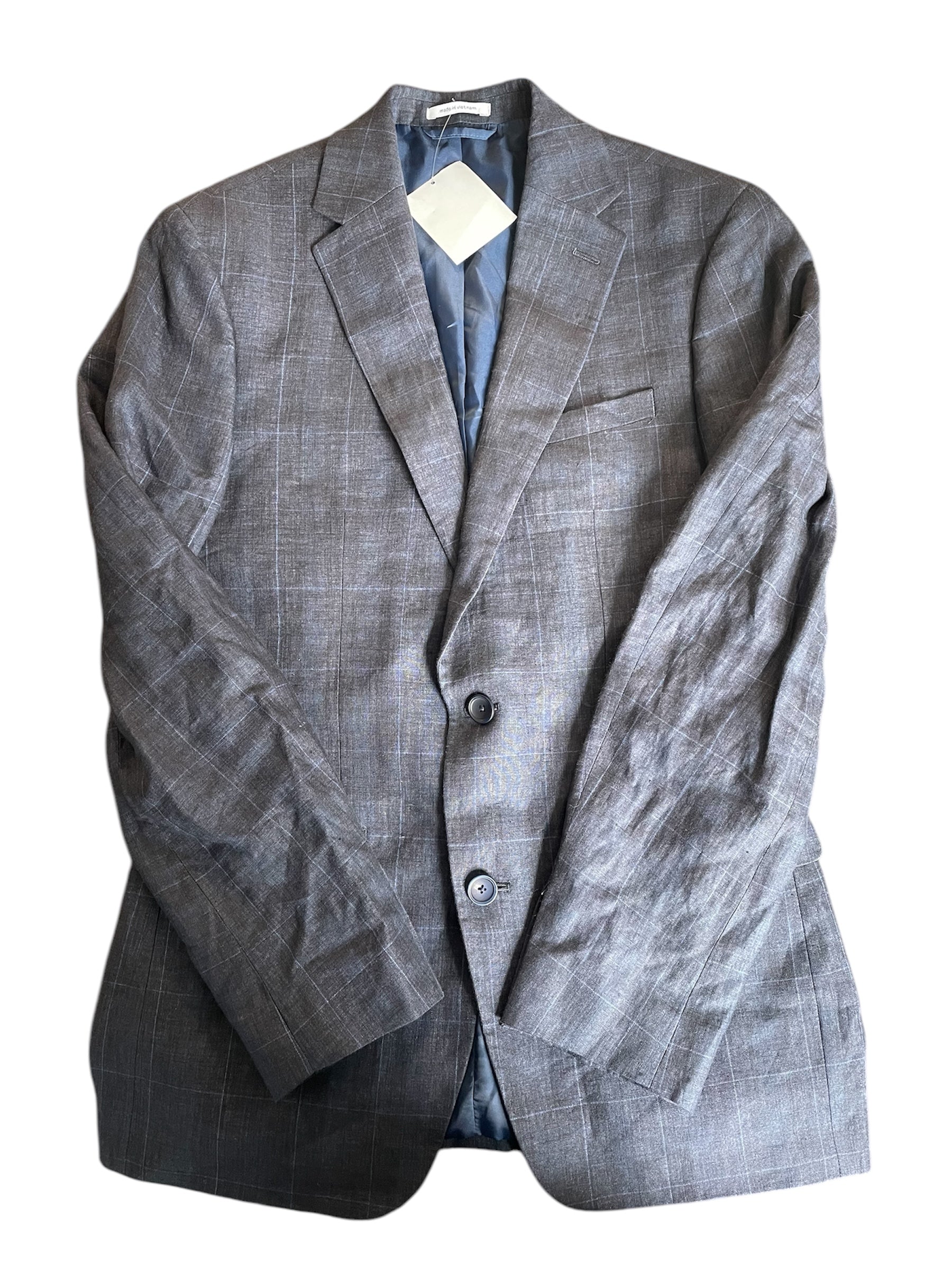 Bar Iii Mens Slim fit Blazer 36 R Black Plaid