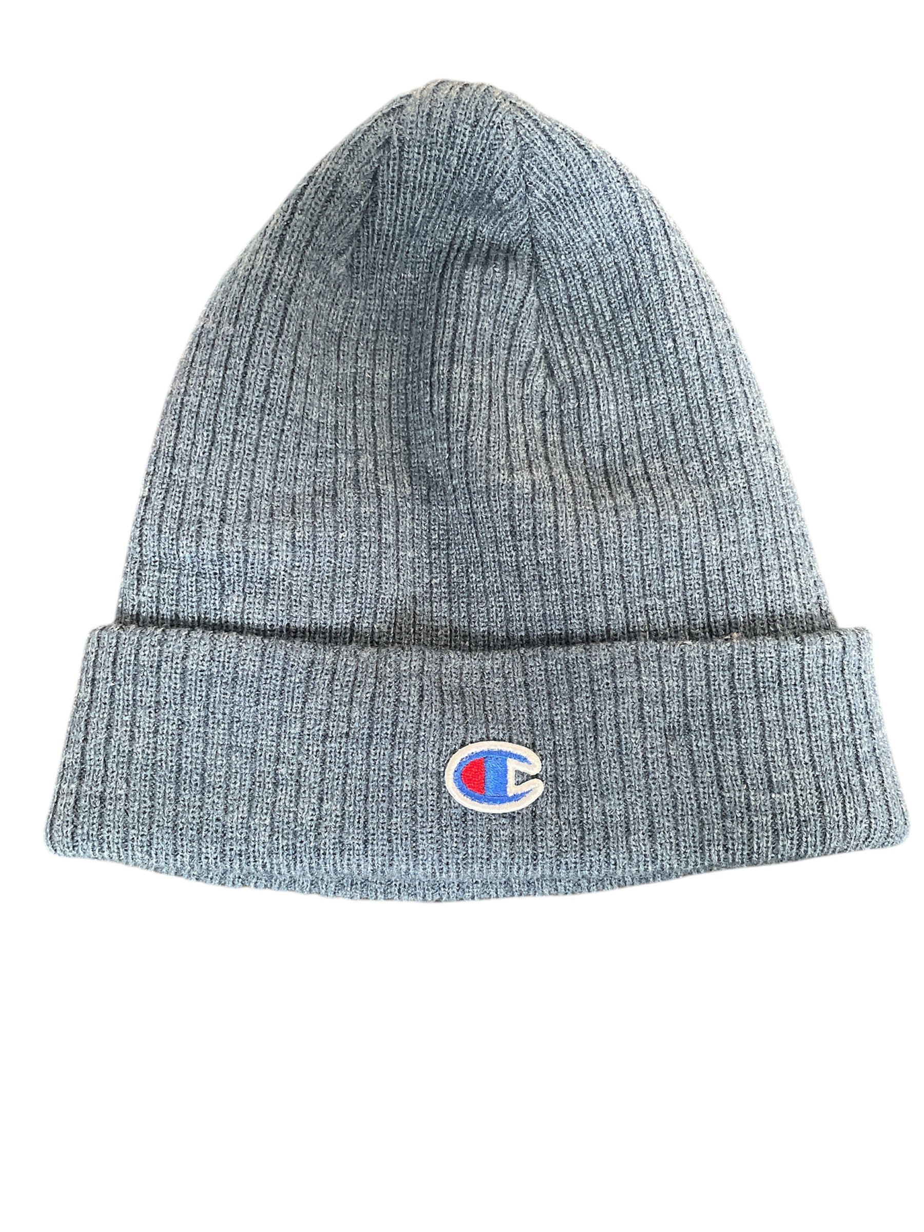 Champion Men's Logo Ribbed OSFA Beanie Hat Blue
