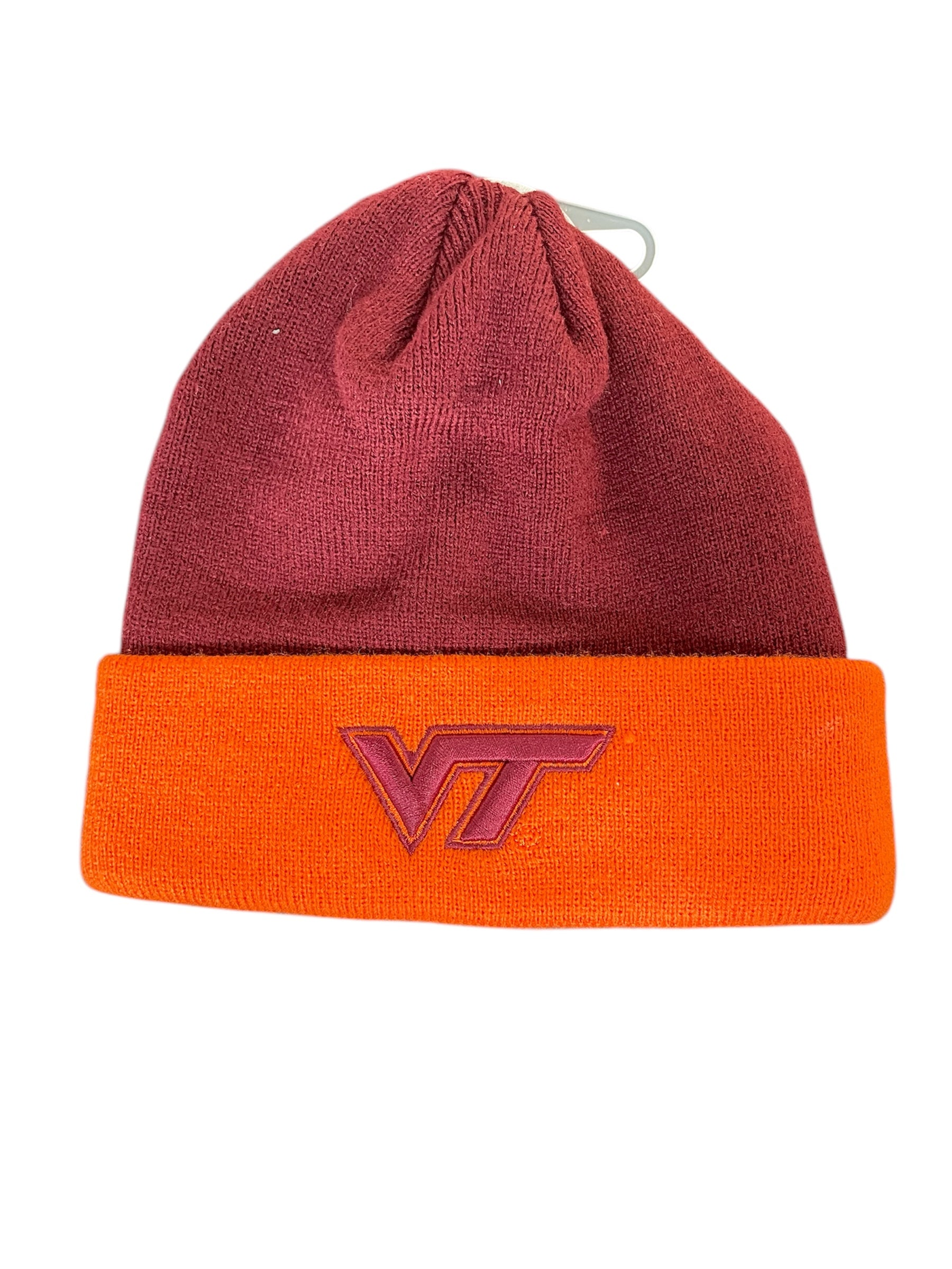 Virginia Tech Hokies Maroon Orange Core 2-Tone Cuffed Knit Hat Beanie OSFA
