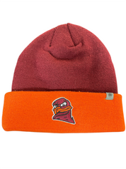 Virginia Tech Hokies Maroon Orange Core 2-Tone Cuffed Knit Hat Beanie OSFA